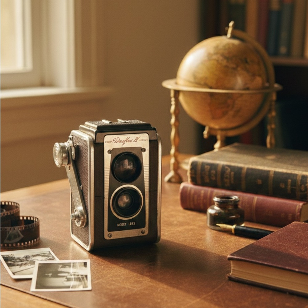 Vintage Kodak Duaflex IV TLR Camera - 620 Film - Kodet Lens - Display or Prop